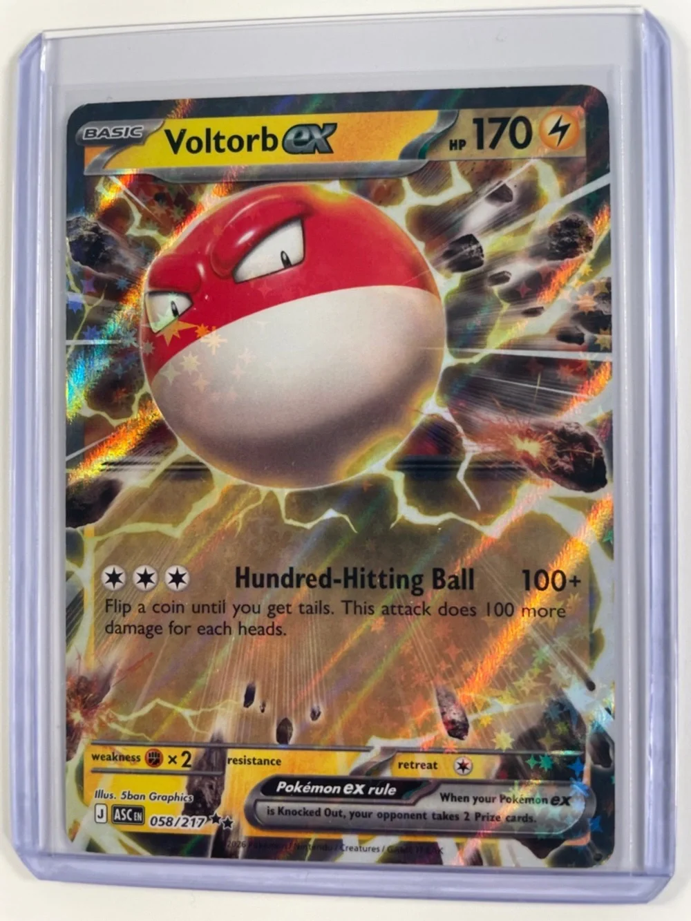 Pokémon EX Lot - Annihilape, Ho-Oh, Koraidon, Mega Lucario, Voltorb and Zapdos - Picture 6 of 8